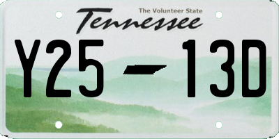 TN license plate Y2513D
