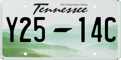 TN license plate Y2514C