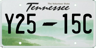 TN license plate Y2515C