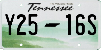 TN license plate Y2516S