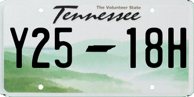 TN license plate Y2518H