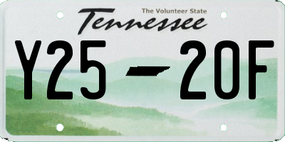 TN license plate Y2520F