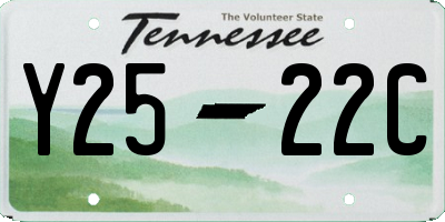 TN license plate Y2522C