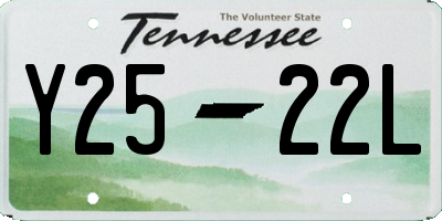 TN license plate Y2522L