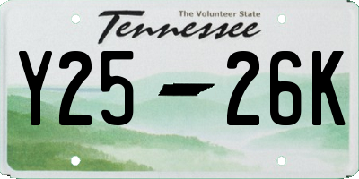 TN license plate Y2526K
