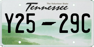 TN license plate Y2529C