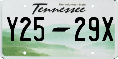 TN license plate Y2529X