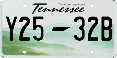 TN license plate Y2532B