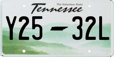TN license plate Y2532L