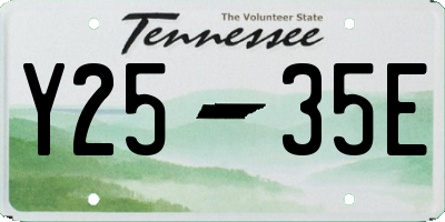 TN license plate Y2535E