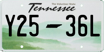 TN license plate Y2536L