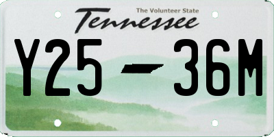 TN license plate Y2536M