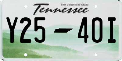 TN license plate Y2540I
