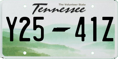 TN license plate Y2541Z