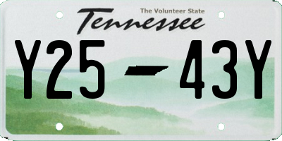 TN license plate Y2543Y