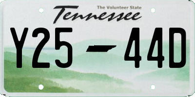 TN license plate Y2544D