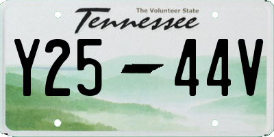 TN license plate Y2544V