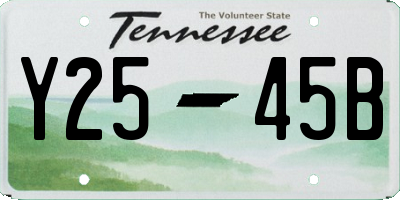 TN license plate Y2545B
