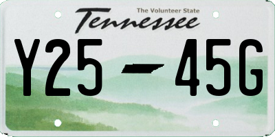 TN license plate Y2545G