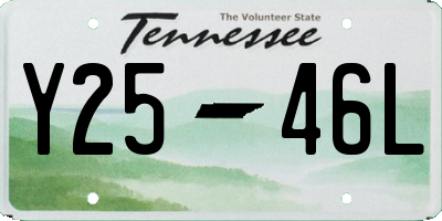 TN license plate Y2546L