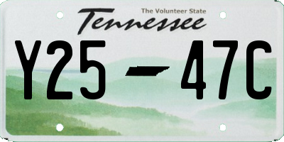 TN license plate Y2547C