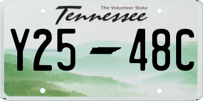 TN license plate Y2548C