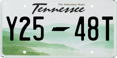 TN license plate Y2548T