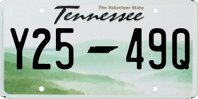 TN license plate Y2549Q