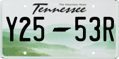 TN license plate Y2553R