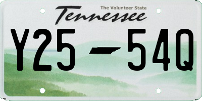 TN license plate Y2554Q
