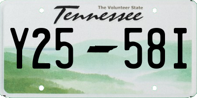 TN license plate Y2558I