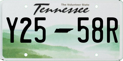 TN license plate Y2558R