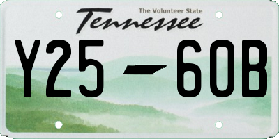 TN license plate Y2560B