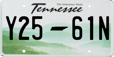 TN license plate Y2561N