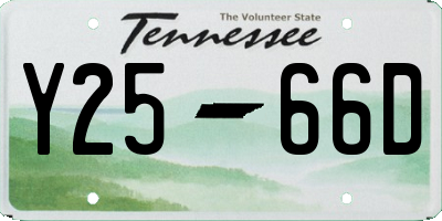 TN license plate Y2566D