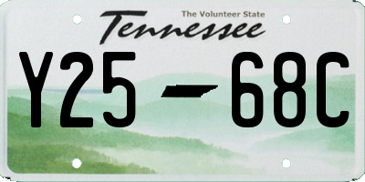 TN license plate Y2568C