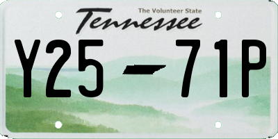 TN license plate Y2571P