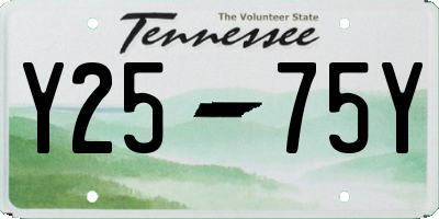 TN license plate Y2575Y