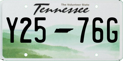 TN license plate Y2576G