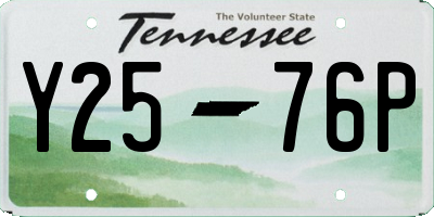 TN license plate Y2576P