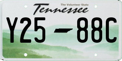 TN license plate Y2588C