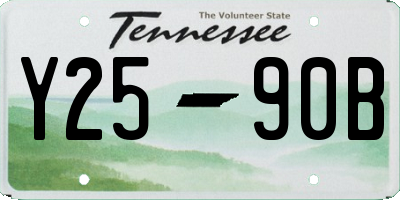 TN license plate Y2590B