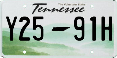 TN license plate Y2591H