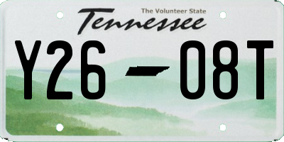 TN license plate Y2608T