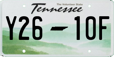TN license plate Y2610F