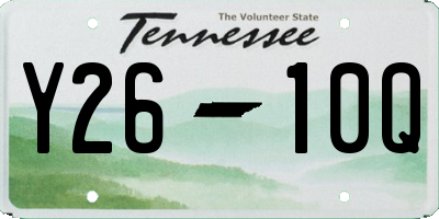 TN license plate Y2610Q