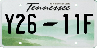 TN license plate Y2611F
