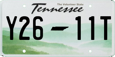 TN license plate Y2611T