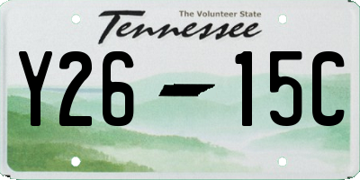 TN license plate Y2615C