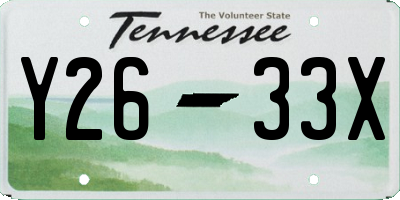 TN license plate Y2633X